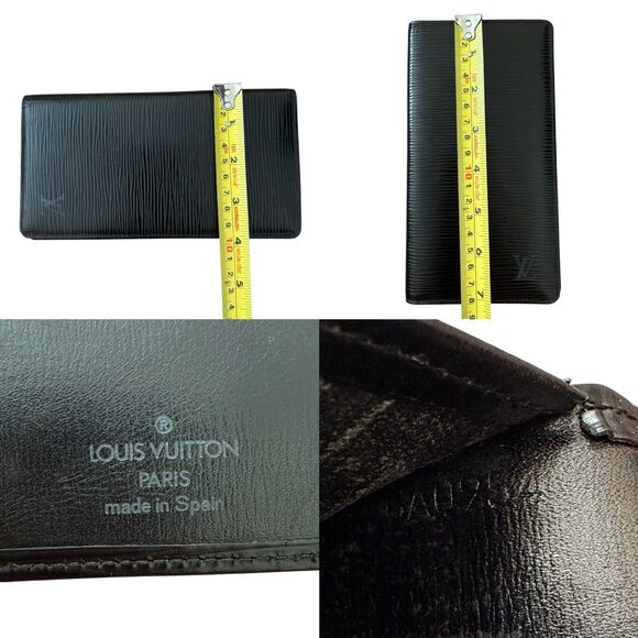 Authentic Louis Vuitton Men’s Epi Black Leather Long Wallet Brazza Card Holder - Picture 6 of 7